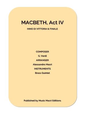 cover image of INNO DI VITTORIA & FINALE from MACBETH--Act IV